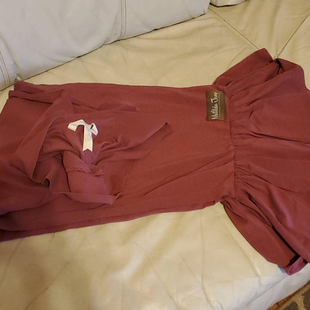 Matilda Jane big ruffles maroon/burgundy color.